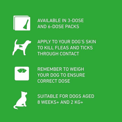 Frontline Plus for Dogs | Flea & Tick Treatment 6 pipettes