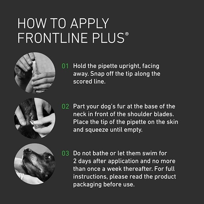 Frontline Plus for Dogs | Flea & Tick Treatment 6 pipettes
